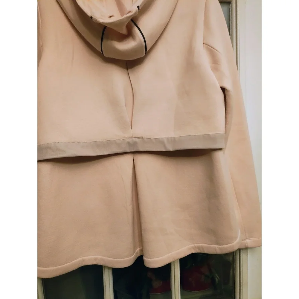 MPG Mondetta Women's L Blush Pink Peplum Full Zip Hooded Athletic Jacket